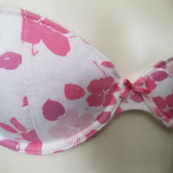 La Senza White Bra With Pink Flowers - Picture 4 of 5